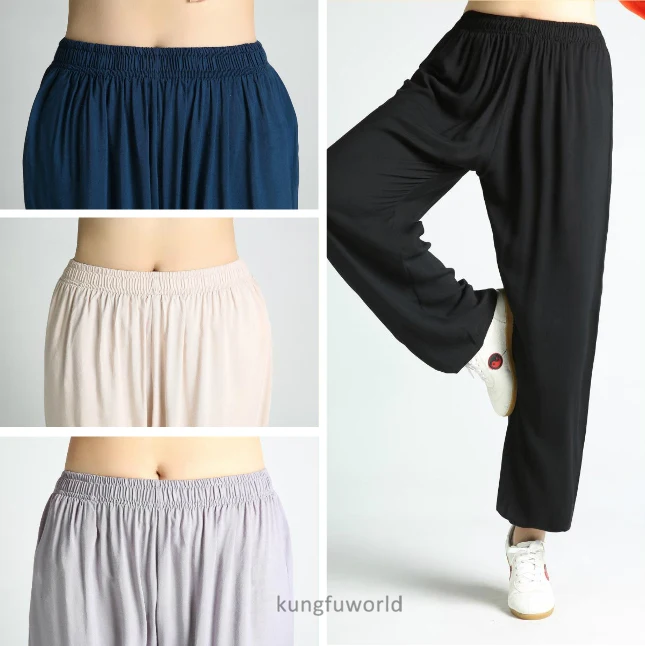 Soft Cotton Kung fu Tai chi Pants Martial arts Wing Chun Clothing Wushu