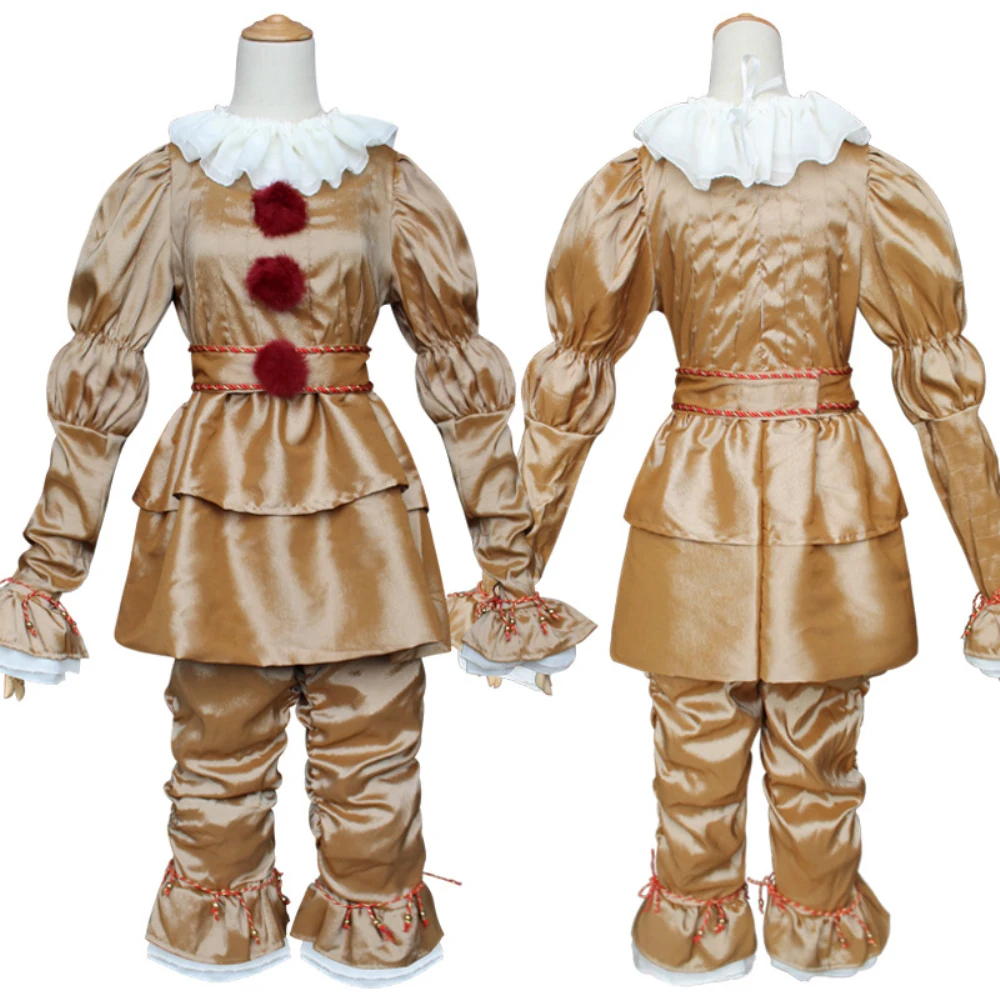Фильм It: Chapter 2 Pennywise костюм для взрослых Косплей вечерние Pennywise город костюм клоуна на Хеллоуин костюмы+ маска+ перчатки дети
