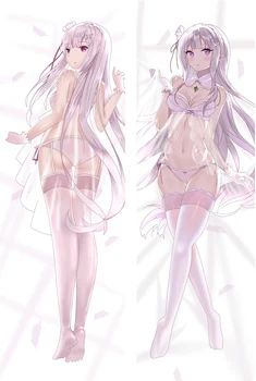 

Anime RE ZERO Starting Life in Another pillow Covers Dakimakura case Emilia 3D Double-sided Bed Hugging Body pillowcase 30