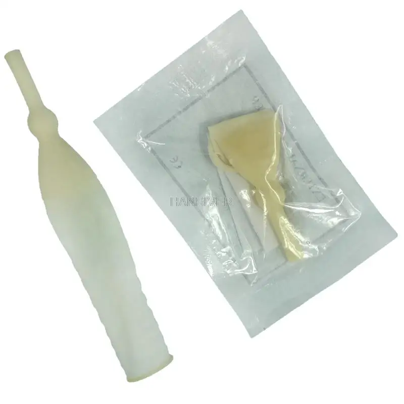 Male External Catheter Single Use Disposable Condom Urine Collector Latex Urine Bag Pick Urinal Bag 50 pcs 25mm/30mm/35mm/40mm