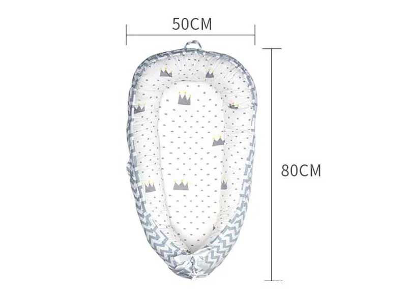 Портативный Детские гнездо кровать детская кроватка для путешествий новорожденных кроватки Детские Кокон младенческой колыбели детская люлька детская бампер для детской кроватки