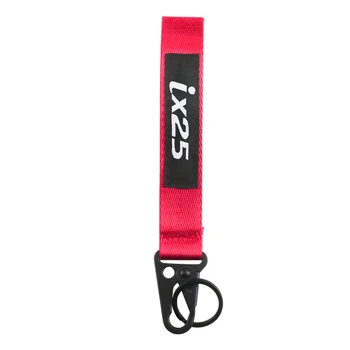 

High quality Ribbon Webbing Car key ring Nylon Webbing Keychain with hawk buckle key ring for Hyundai ix25 car Accessories