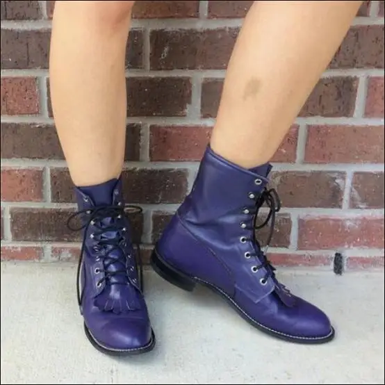 Женские ботильоны; chaussure; ботинки гладиаторские; Винтажная обувь из искусственной кожи на низком каблуке со шнуровкой; matin; женская обувь; zapatos mujer sapato; H529