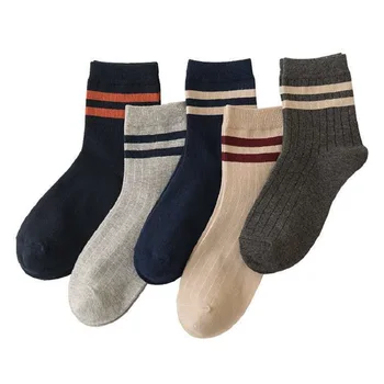 

Men's parallel bar Pinstripe cotton socks