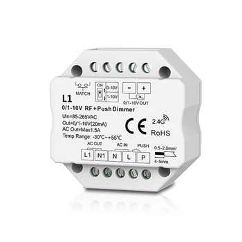 

L1100-240VAC RF 0/1-10V dimmer 1 channel output Control 0/1-10V dimmable LED power supply Achieve on/off and 0-100% dimming