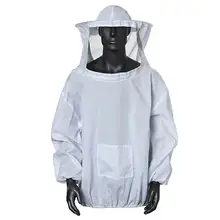 Пчеловодство защитный костюм куртка практичный Белый защитный Пчеловодство одежда вуаль платье с шляпой Профессиональный Экипировка Костюм