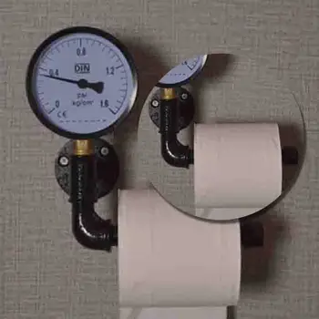 

Tissue Paper Roll Holders Rustic Metal Pipe Rack For Office Bathroom Toilets