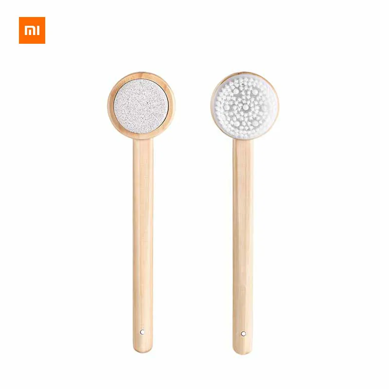 Xiaomi Mijia корпус ванны щетка для кожи с обеих сторон спа пемза Силиконовый массаж с длинной ручкой Душ аксессуары для ванной комнаты