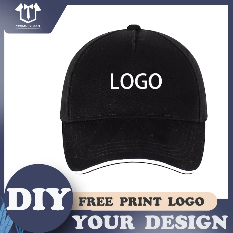 

Multicolor golf caps, baseball caps, peaked caps, sports sunshade, pure cotton, five-piece air holes, high-end custom logo hats