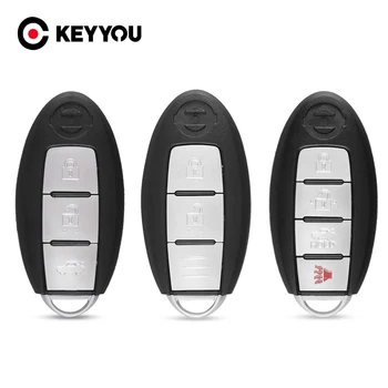 

KEYYOU 10X For Nissan Sunny ALTIMA MAXIMA Murano Versa Teana Sentra Rogue 2 3 4 Button Keyless Entry Remote Car Key Shell Case