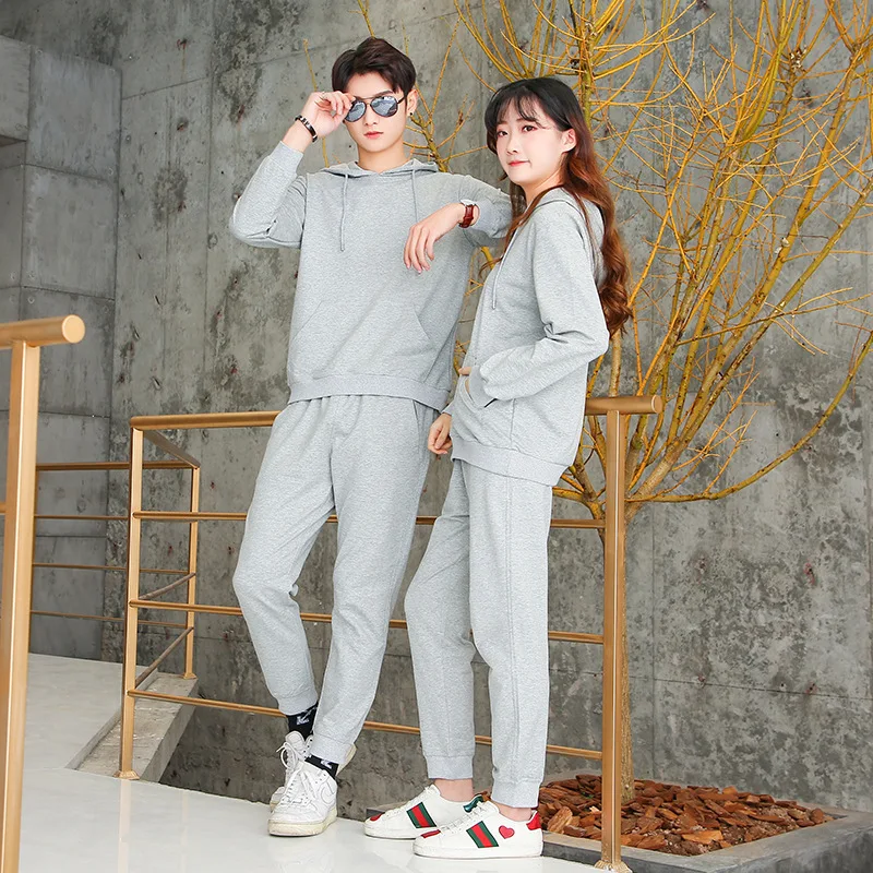 Autumn And Winter New Style Hooded Korean-style COUPLE'S Women's Slim Fit Running Fitness Outdoor Sports Clothing Casual