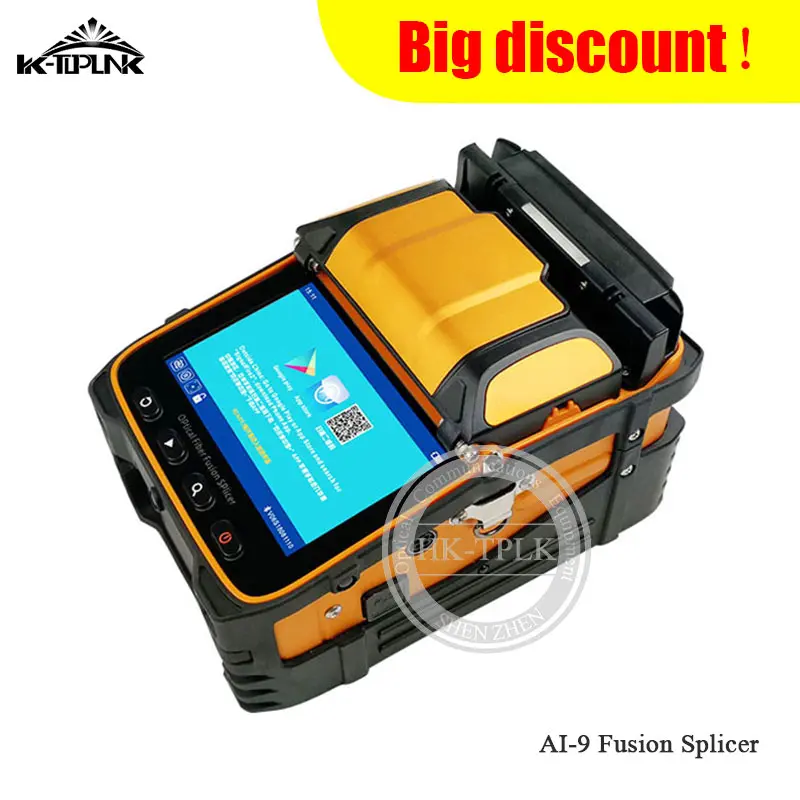 

Discount price free shipping 5S AI-9 Fusion splicer Machine SM & MM VFL OPM Multi-language FTTH FTTB FTTX Network