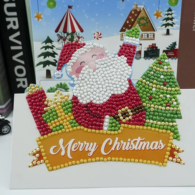 Christmas Diamond Painting Christmas Cards  Diamond Painting Christmas  Cards Set - Diamond Painting Cross Stitch - Aliexpress