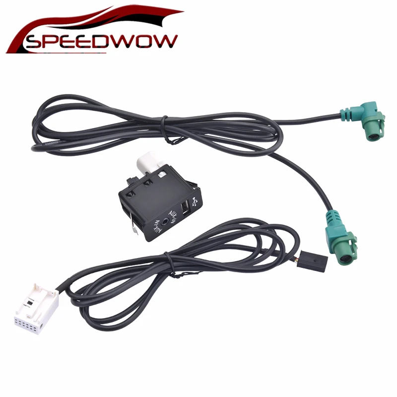 SPEEDWOW 1 комплект USB AUX аудио кабель переключатель жгут проводов для BMW E60 E61 E63 E64 E87 E90