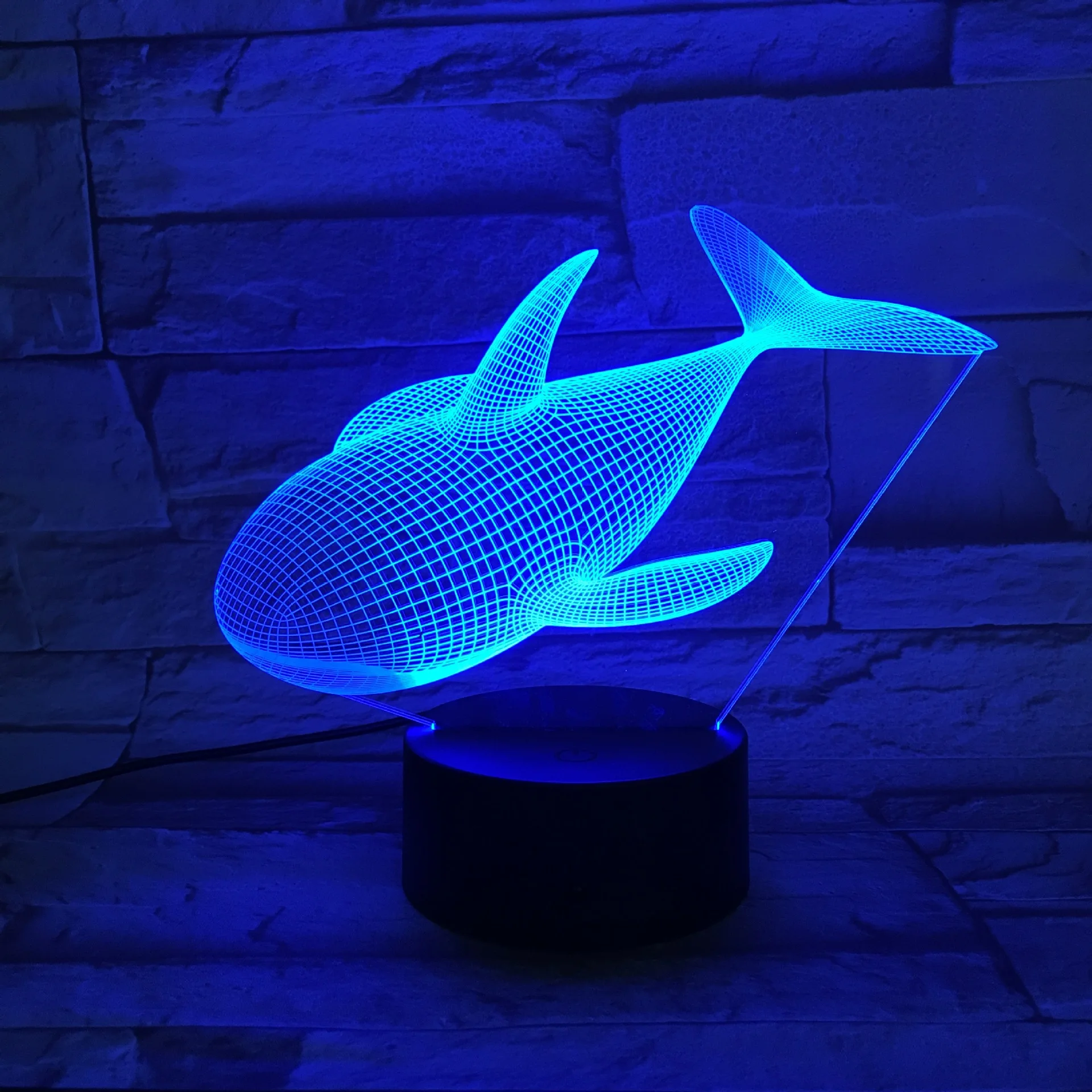 

Whale 3D Visual Lamp LED Colorful Touch Color Changing Small Night Lamp