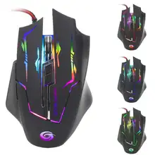 K1021 3200 точек/дюйм, проводная мышь 6D Кнопки Красочные Led Pro Gamer Оптическая игровая мышь офисные Мыши для ПК ноутбук