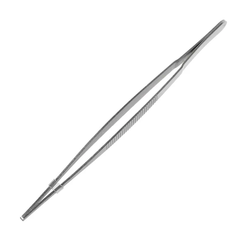 Barbecue Tweezers Toothed Tweezers Stainless Steel Long Tongs Straight Home Tweezer Garden Kitchen BBQ Tool 5 Sizes D08D