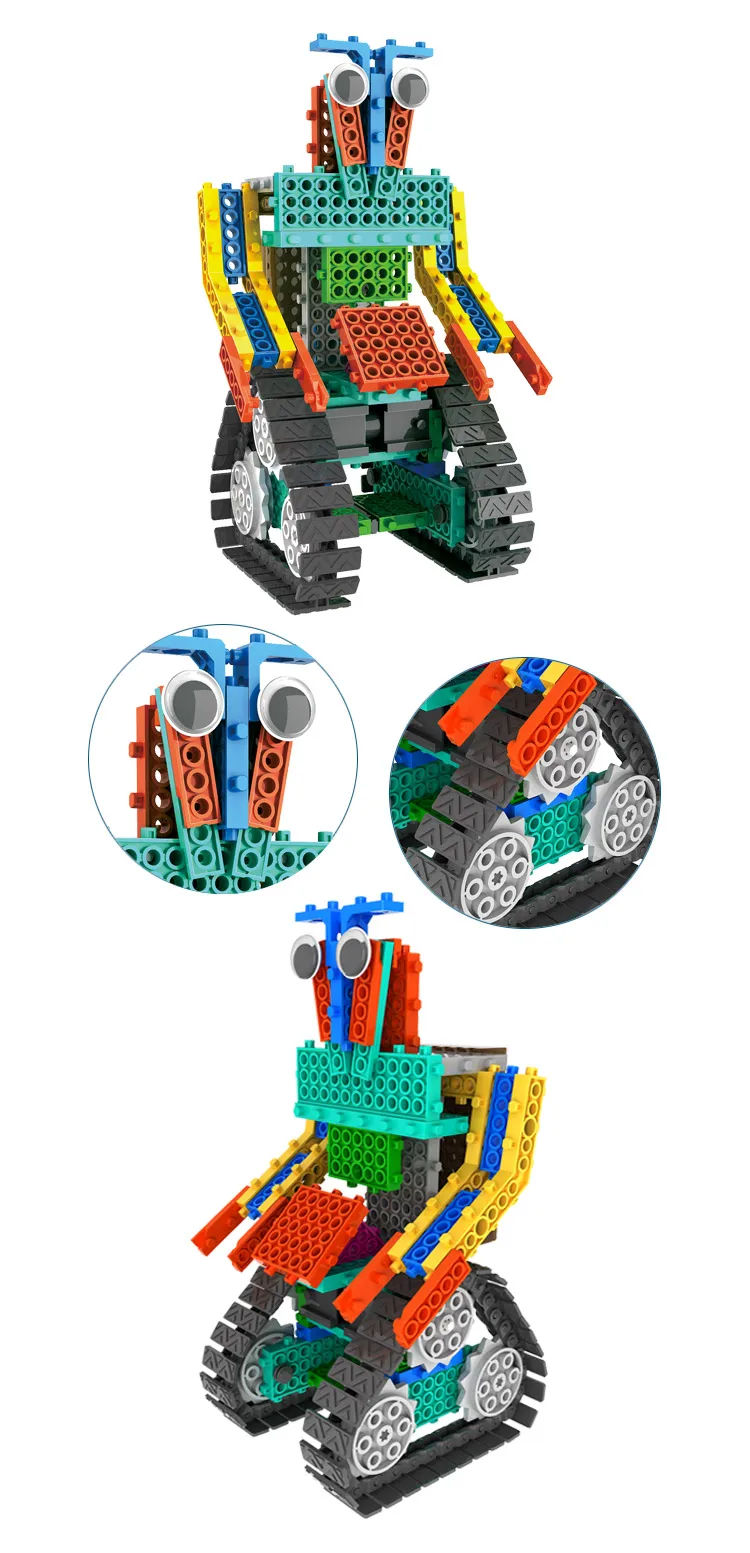 2 in 1 RC plastic blocks kid educational toy robot