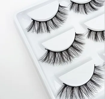 

3D Eyelashes 5 pairs of pretend false eyelashes natural long and soft curled eyelashes wholesale For Makeup Mink Eyelashes