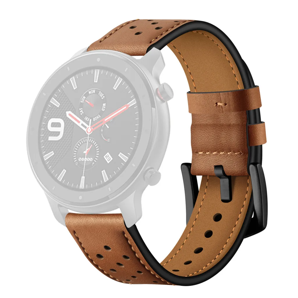 Кожаный сменный ремешок для часов для AMAZFIT GTR Смарт-часы 47 мм ремешок для часов фитнес-трекер# G30