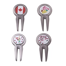 Прочный Сплав Инструмент для гольфа со съемным шариковым маркером Pitchmark Repairer зубец Установка зеленого газона ремонтный комплект