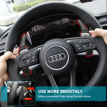 

2pcs Car Steering Wheel Paddle Extend DSG Direct Shift Gear Paddle Extension For Audi A4 A5 Q7 TT TTS
