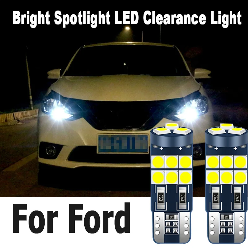 

1pcs Car LED Clearance Lights W5W T10 Bulb Canbus Lamp For focus 2 mk2 mondeo mk4 mk3 fusion fiesta c max explorer kuga mustang