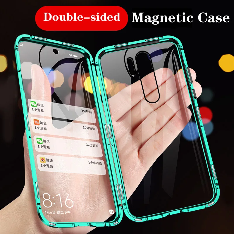 360 Magnetic Metal Case For Xiaomi Redmi Note 10 9 8 7 6 5 4 Pro 10S 9S 9A 9C 8T 8A 7A 6A 5A Plus 4X Shockproof Cover | Мобильные