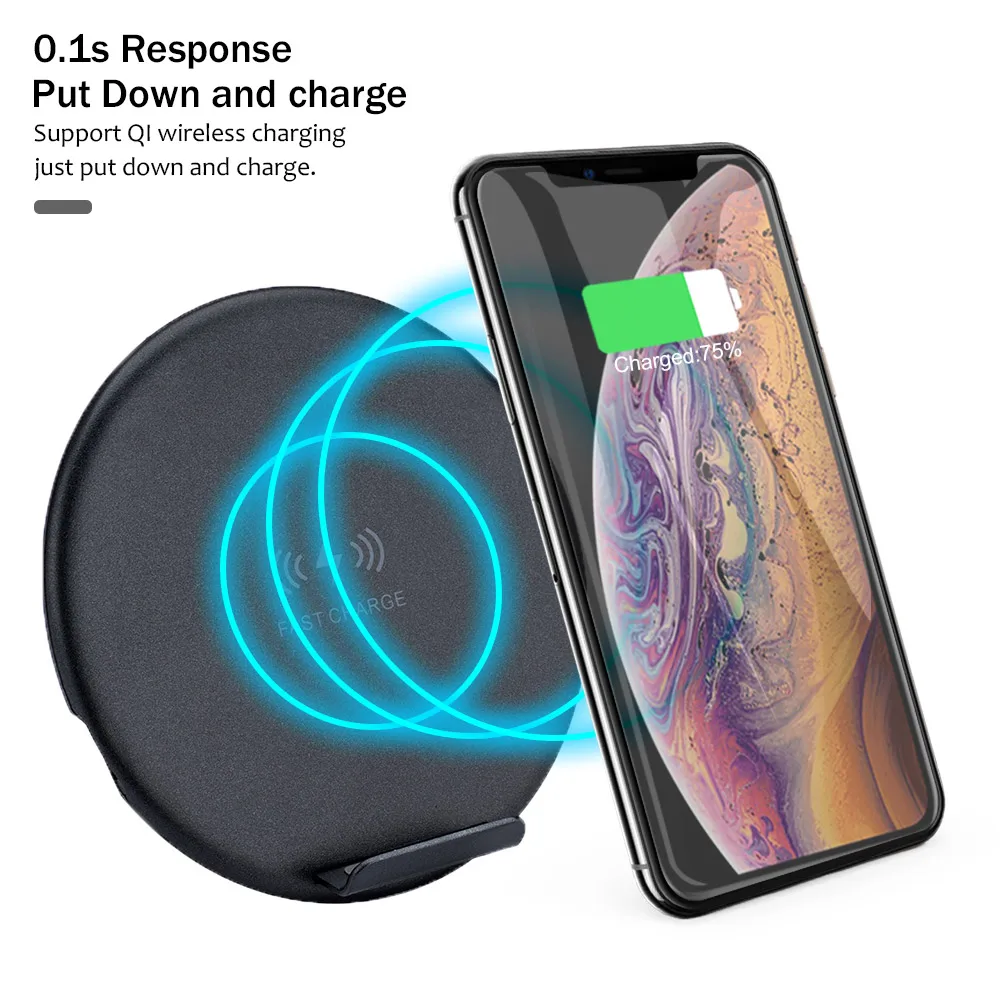 Shelbox 10 Вт Быстрое беспроводное зарядное устройство для samsung Galaxy S10 S9 S9+ S8 Note 9 USB Qi зарядное устройство для iPhone 11 XS Max XR X 7 8 Plus