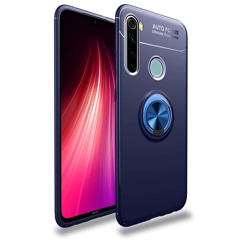 

For Xiaomi Redmi Note 8 Pro Case Luxury Soft Car Holder Ring Shockproof Cover For Xiaomi Redmi Note 8T 8 T Silicone TPU Bumper