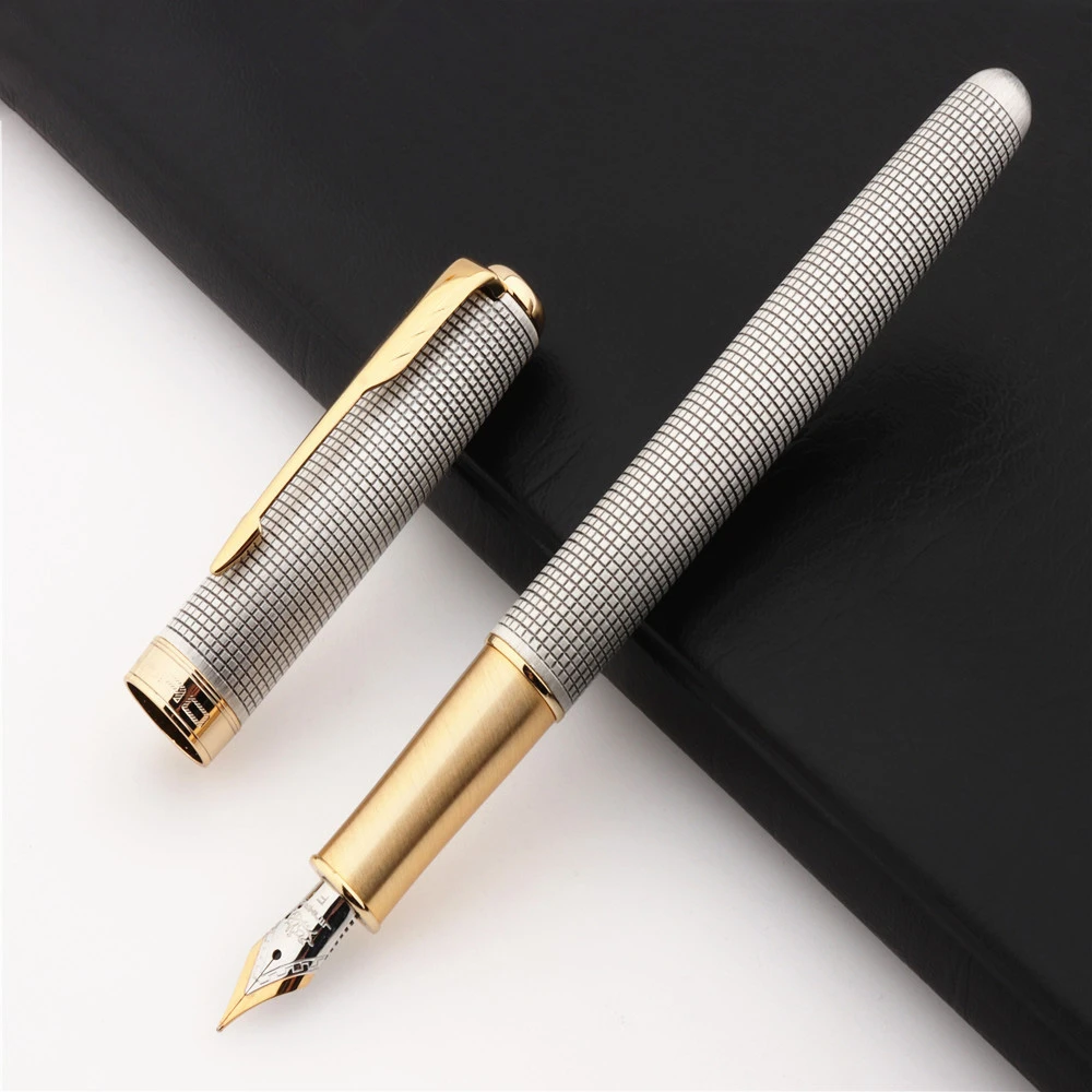 高級品質jinhao 75ゴールデンシルバーブロンズ万年筆金融オフィス学生学校文房具用品インクペン 万年筆 Aliexpress