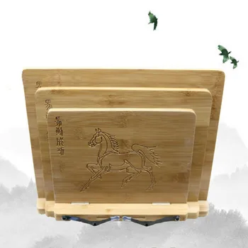 

Bamboo Book Stand Kids Reading Rack Bamboo Reading Shelf Zitie Rack Book Reading Frame Book Stand Calligraphy Practice Bookshelf