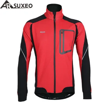 

Clearance! ARSUXEO Winter Warm Up Thermal Cycling Jackets Men Bicycle Clothing Windproof Bicycle Jacket MTB Bike Jacket