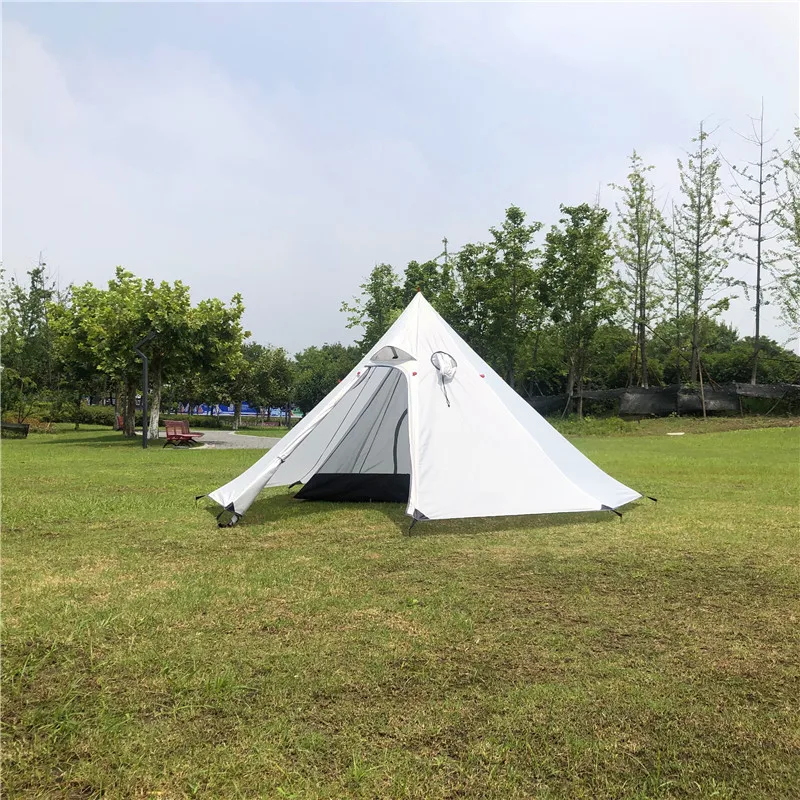 3-4 Person Ultralight Outdoor Camping Teepee Big Pyramid Tent Large Backpacking Hiking Tent with Rod Awnings Sun Shelter Tarp (4).jpg_.webp