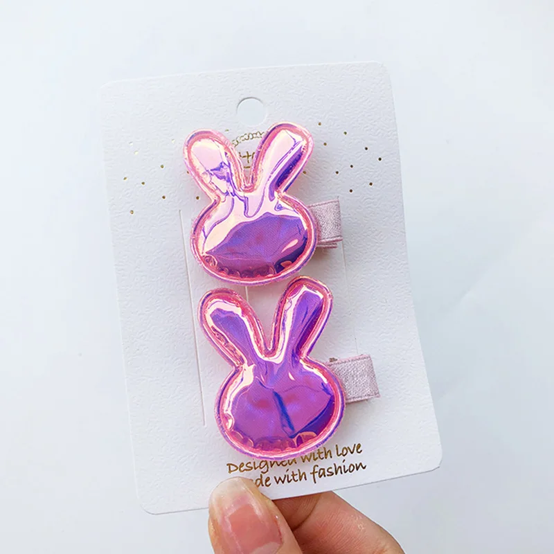 2(2pcs) 2 шт./компл. милые заколки для волос для детей юбка-пачка для девочек радужных цветов зайца и блестками в форме сердца в форме звезды мультяшные заколки модные заколки для волос - Цвет: 2(2pcs)