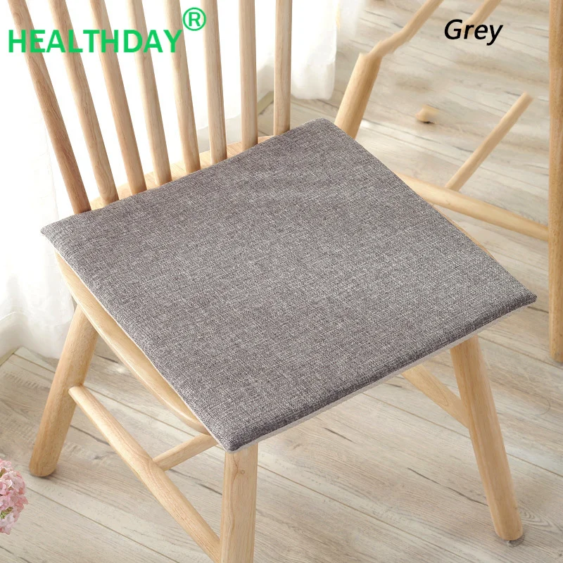 

40x40cm Seat Cushion Non-slip Square Solid Color Soft Comfortable Cotton Core Seat Pillow Restaurant Office Home Chair Cushion