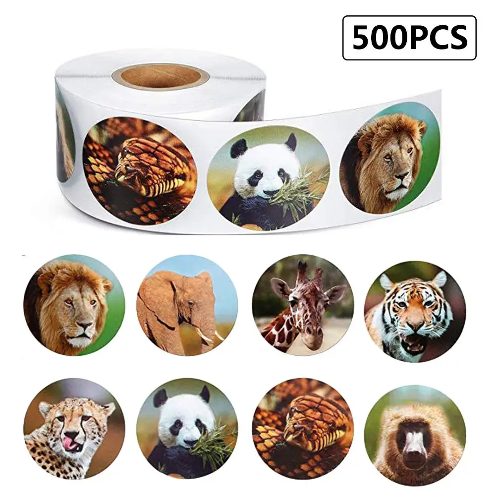 

Zoo Animals Label Stickers Decorative Stickers Labels Animal Pattern Stickers (OPP)