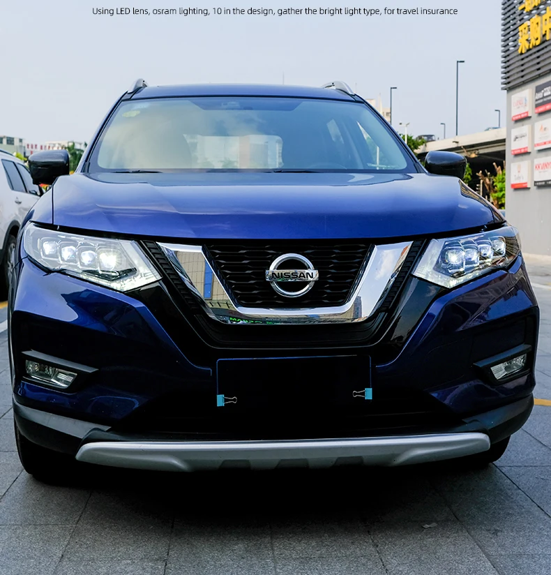 Автомобильный Стайлинг, чехол для фары Nissan X-Trail,-, все светодиодный фары Nissan X-Trail, DRL, двойной луч, би-ксенон