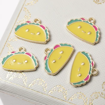 

10pcs 20*14mm Enamel Hot Dog Sandwich Charm Food For DIY Jewelry Necklace Bracelet Earring Fashion Accessories