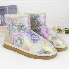 Новое поступление; высококачественные зимние сапоги из натуральной кожи; модные теплые зимние сапоги; женские ботильоны; женская обувь; ботинки в австралийском стиле