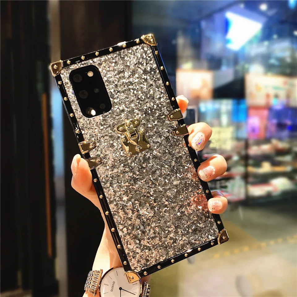 Luxury Glitter Gold Case For Samsung Galaxy A32 A72 A52 A22 A12 A42 A71 A51A03S a21s S22 S20 FE S21 Ultra NOTE 20 5G Soft Cover cute samsung cases