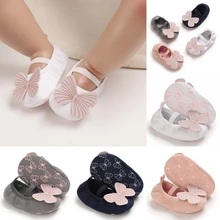 

Newborn Baby Shoes Girls Multicolor PU Butterfly Princess Shoes Soft Sole Casual Shoes First Walkers Non-Slip Toddler Shoes