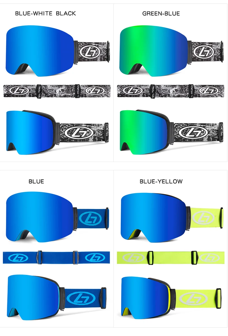 Ski Goggles men women Double Layer Large Spherical UV Protection Windproof Anti Fog polarized snowboard goggles