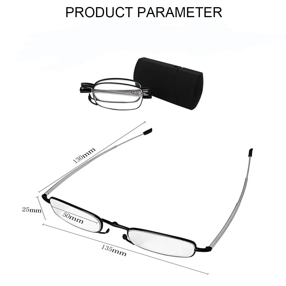 Nicht-Falt leser Lesebrille für Männer Presbyopie Brille Frauen Frau Rahmen Brille mit Box – Detail 5