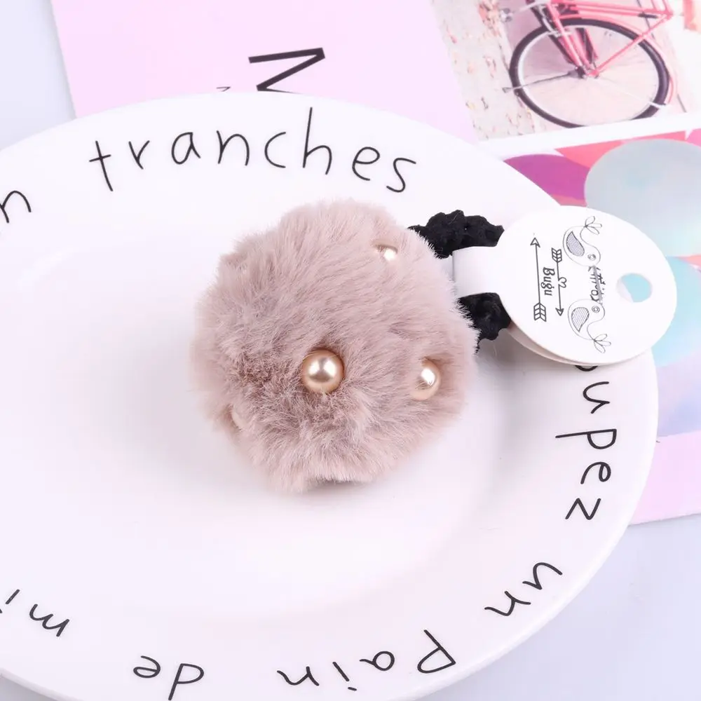 light brown 1 шт. милые цветные ботиночки с помпончиками, простые резинки для волос, лента для волос, цветок, лента для волос, Корейская голова, ювелирные изделия из веревки - Цвет: light brown