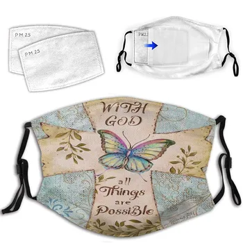 

Unisex Animal Print Mouth Mask For Face With Filter Outdoor Mask Washable Breathable Reusable 1pc Mask With 2pc Filter Anti-dust