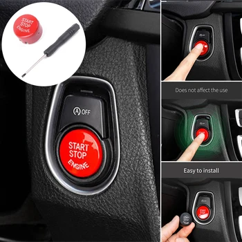 

Accessories Red Start Stop Button Cover W/Screwdriver For BMW F Chassis Series F10 F20 F30 Car Decoration Styling