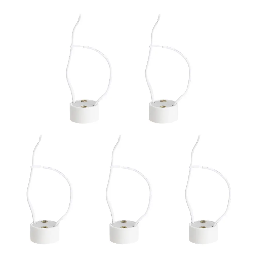 5PCS GU10 основание Jack разъем провода галогенные светодиодный лампа светильник Керамика Держатель Керамика 5/10/20* GU10 держатели ламп - Цвет: 5PCS