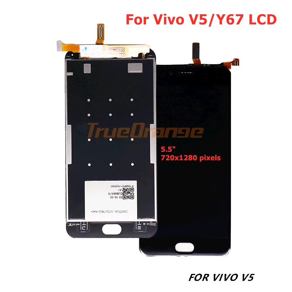 5 'Pantalla для vivo v5 дисплей в мобильный телефон ЖК-дисплей s белое рамкой Digitizer Assembly