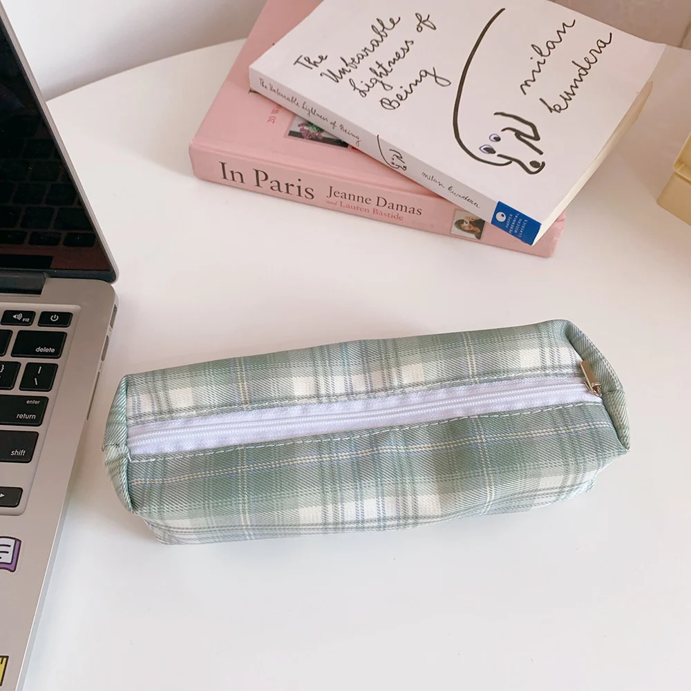 Sweet And Lovely Plaid Pattern Pencil Case Kawaii Pencil Bag Funny Pencilcase Cartoon Students School Supplies Cute Stationery Sweet And Lovely Plaid Pattern Pencil Case Kawaii Pencil Bag Funny Pencilcase Cartoon Students School Supplies Cute Stationery